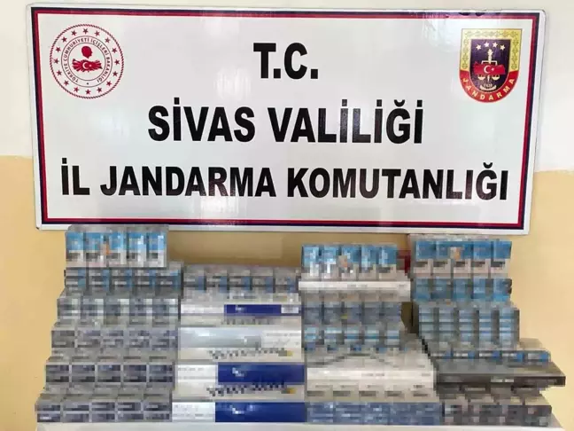 Sivas'ta 2 Bin 510 Paket Kaçak Sigara Ele Geçirildi