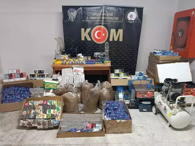 Niğde'de Kaçakçılık Operasyonu: 110 Bin Makaron ve 129 Kilogram Tütün Ele Geçirildi