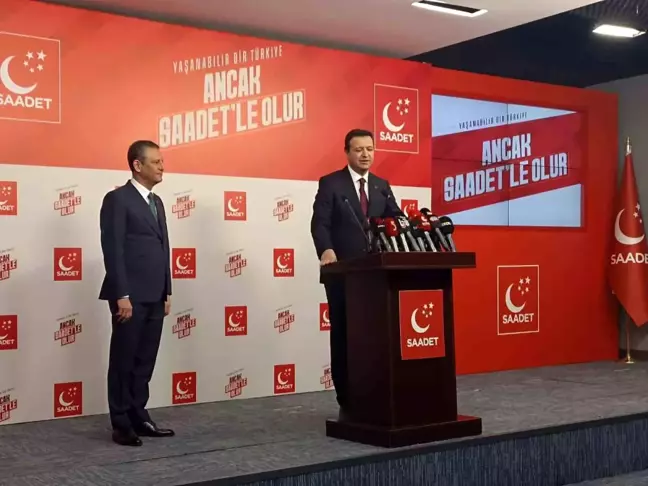 CHP Genel Başkanı Özgür Özel, Saadet Partisi Genel Başkanı Arıkan'ı Ziyaret Etti