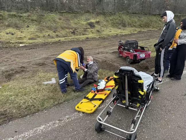 Samsun'da Üç Tekerlekli Motosiklet Devrildi, Sürücü Yaralandı