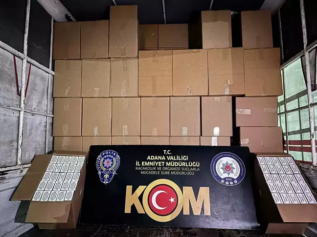 Adana'da Kaçak 1,5 Milyon Makaron Ele Geçirildi