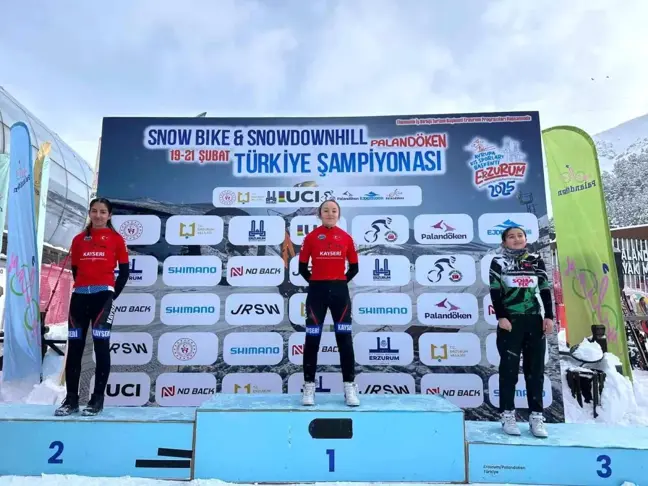 Kayserili Sporcular Snowbike Türkiye Şampiyonası'nda Yıldız Kadınlar Kategorisinde Dominasyonu Sağladı