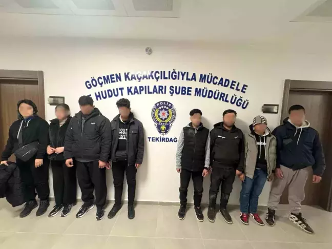 Tekirdağ'da Göçmen Kaçakçılığı Operasyonu: 8 Kaçak Göçmen Yakalandı