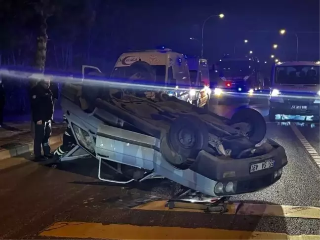 Ordu'da Trafik Kazasında Sürücü Yara Almadan Kurtuldu