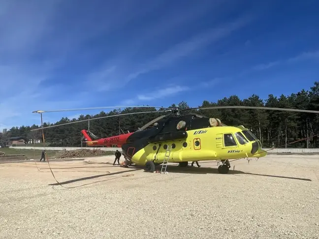 Bolu'da Orman Yangınlarına Müdahale İçin Helikopter Gönderildi