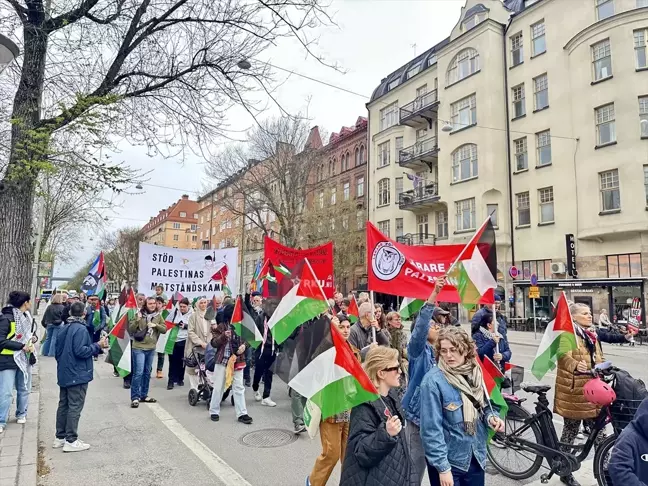 Stockholm'de Filistin'e Destek Gösterisi Düzenlendi