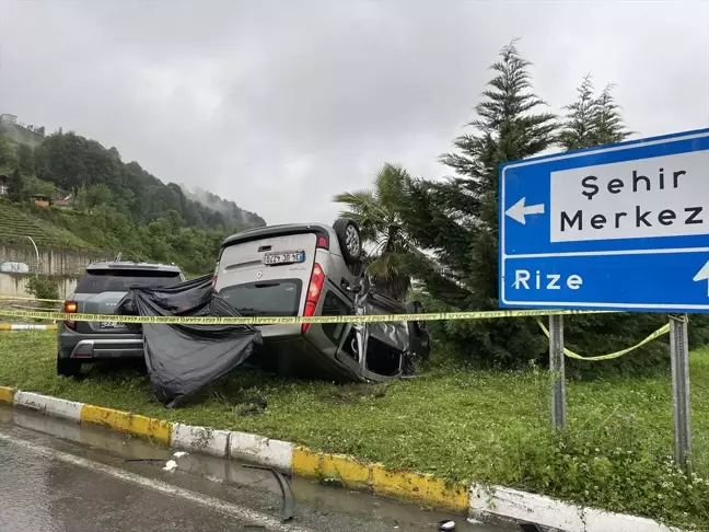 Rize'de Trafik Kazası: 1 Ölü
