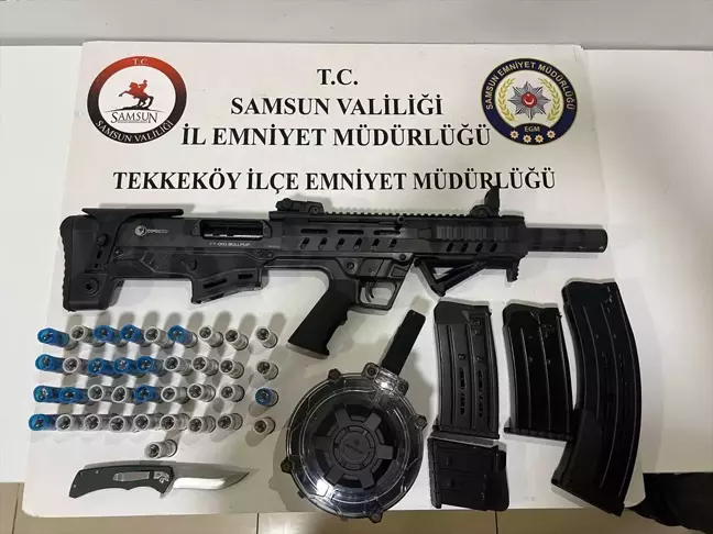 Tekkeköy'de Ruhsatsız Tüfek ve Mühimmat Ele Geçirildi