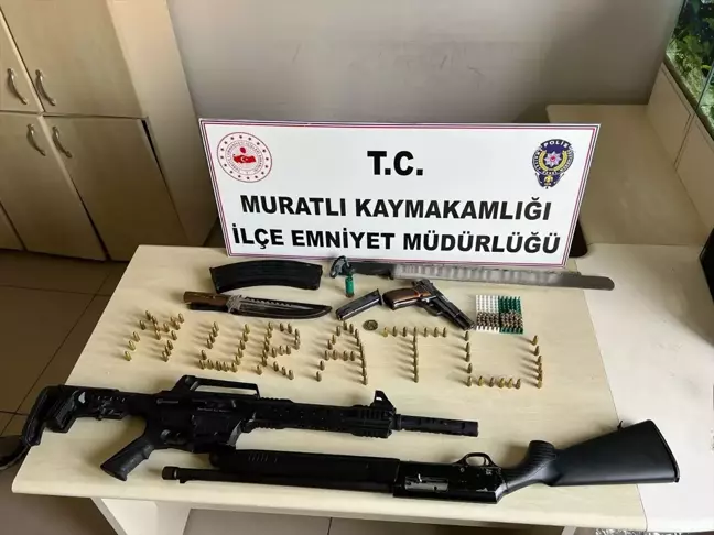 Tekirdağ'da Ruhsatsız Silah ve Mühimmat Ele Geçirildi