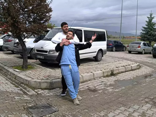 Afyonkarahisar'da Hastanedeki Tatbikatta Gerilimli Anlar Yaşandı