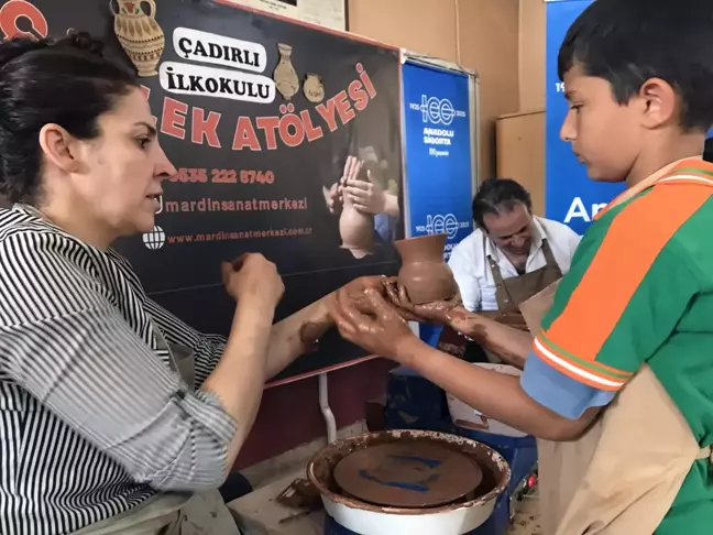 Kırsal Çadırlı Okulu'nda Öğrencilere Çömlekçilik Eğitimi Verildi