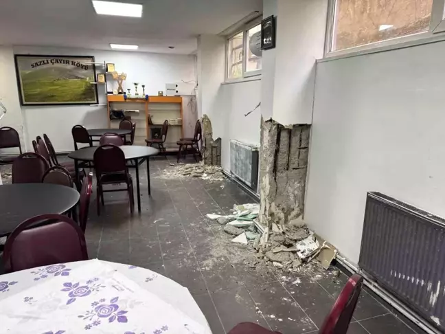 Küçükçekmece'deki Apartmanda Deprem Sonrası Şok Hasar