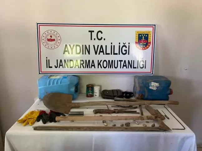 Karacasu'da Kaçak Kazı Yapan 5 Şüpheli Yakalandı