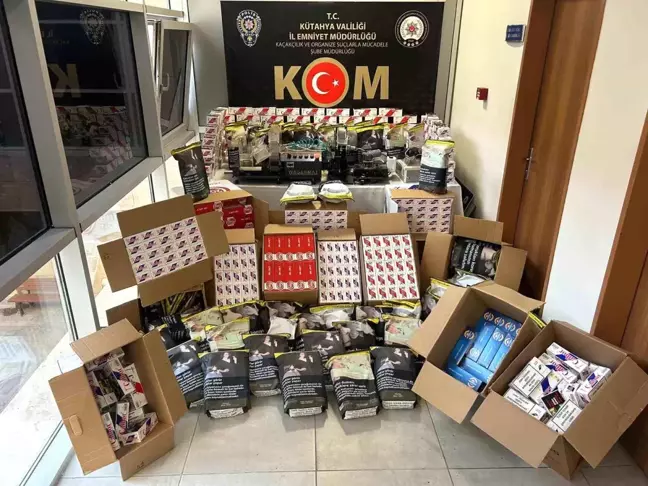 Kütahya'da Kaçak Tütün Operasyonu: 114 Bin Boş Makaron Ele Geçirildi