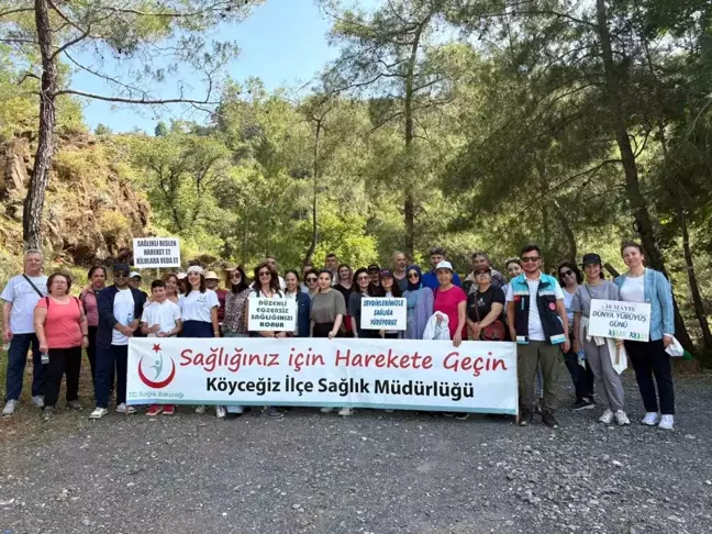 Köyceğiz'de Dünya Sağlık İçin Hareket Et Günü Yürüyüşü Düzenlendi