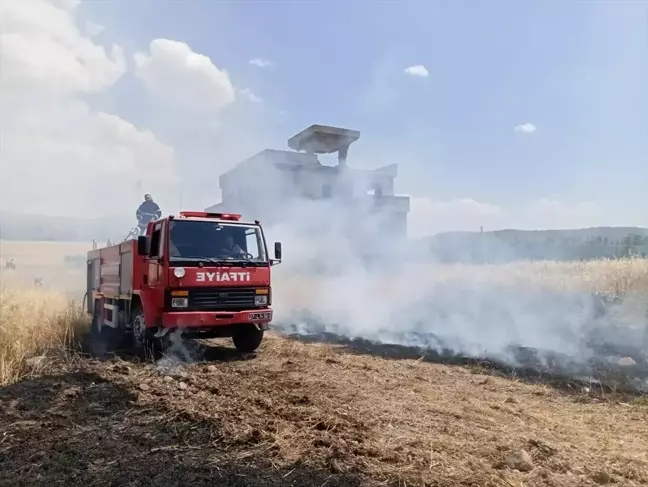 Gaziantep'te çıkan yangında 32 dönüm buğday ekili alan zarar gördü