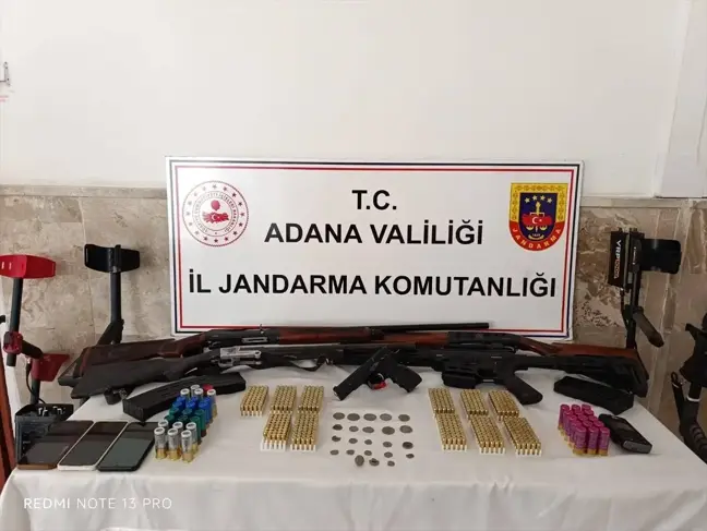 Adana'da Jandarmadan Operasyon: 5 Ruhsatsız Silah Ele Geçirildi