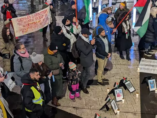 Stockholm'de Filistin'de öldürülen gazeteciler için gösteri düzenlendi