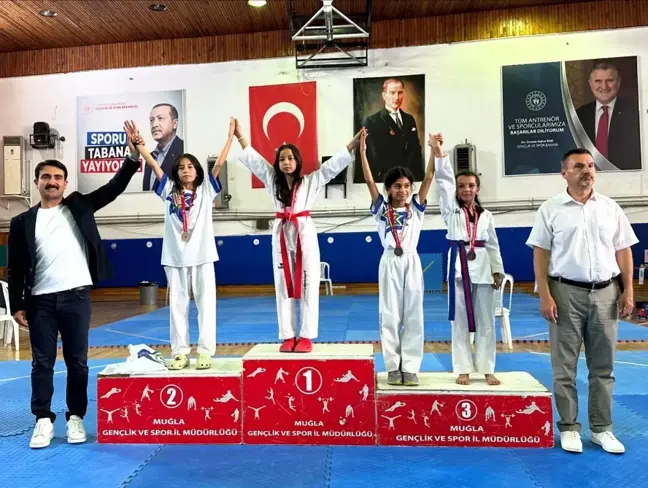 Muğla'da Taekwondo Minikler İl Şampiyonası Tamamlandı