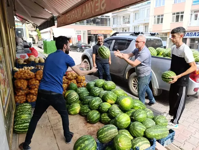 Tunceli'de doğal yöntemlerle yetiştirilen Hıdıroz karpuzu satışa sunuldu