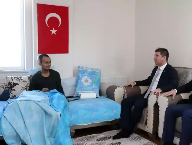 Başkan Ercengiz'den, Tel Abyad gazisine ziyaret