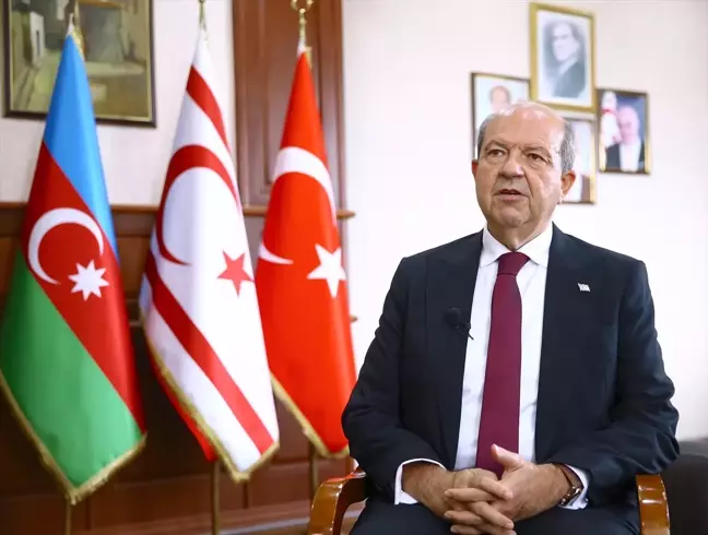 KKTC Cumhurbaşkanı Tatar, Azerbaycan ziyaretini AA'ya değerlendirdi Açıklaması