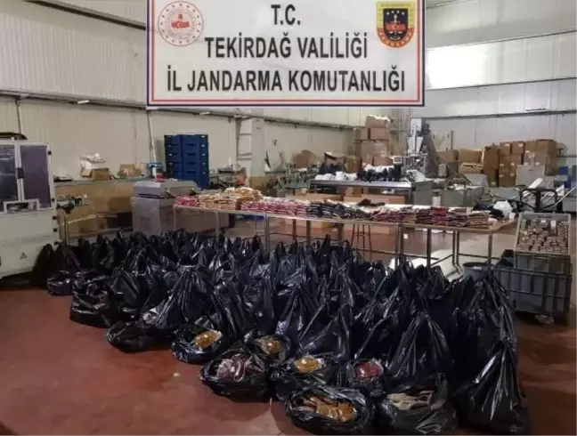 Çerkezköy'de Bandrolsüz Nargile Tütünü Fabrikasına Operasyon