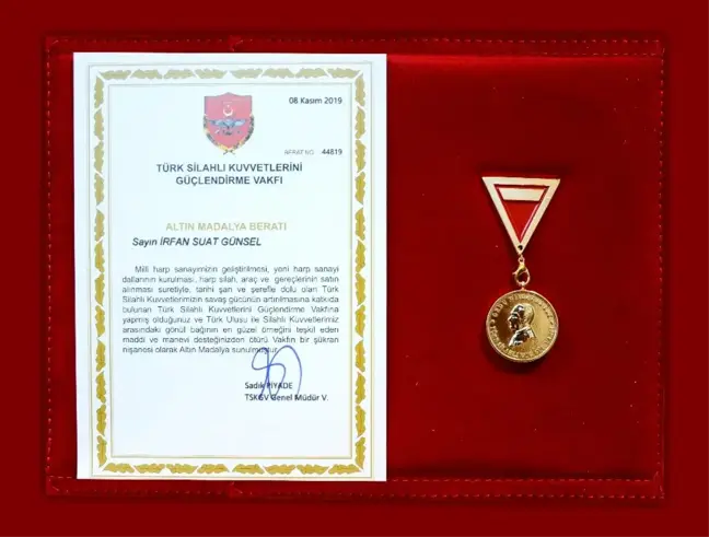 TSK'yı Güçlendirme Vakfından Prof. Dr. Günsel'e altın madalya