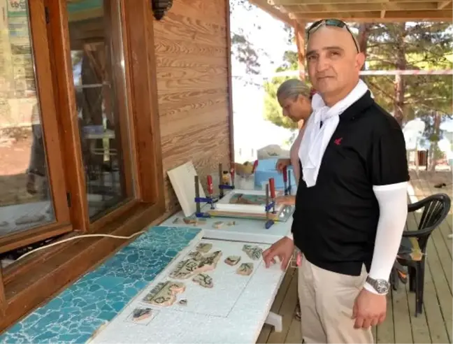 Alanya'da, selçuklu dönemine ait eşsiz çini eser bulundu