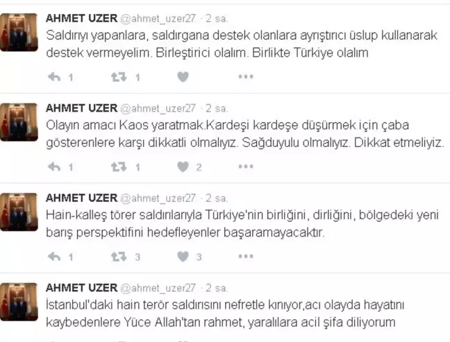 Ak Partili Milletvekillerinden Ortaköy'deki Terör Saldırısına Tepki