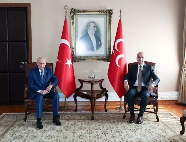 TBMM Başkanı Numan Kurtulmuş, MHP Genel Başkanı Devlet Bahçeli ile görüştü