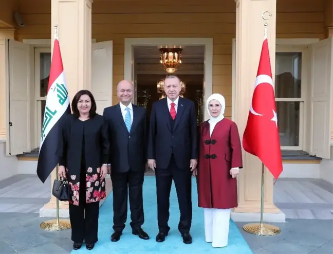 Cumhurbaşkanı Erdoğan, Irak Cumhurbaşkanı Salih ile Vahdettin Köşkü'nde bir araya geldi