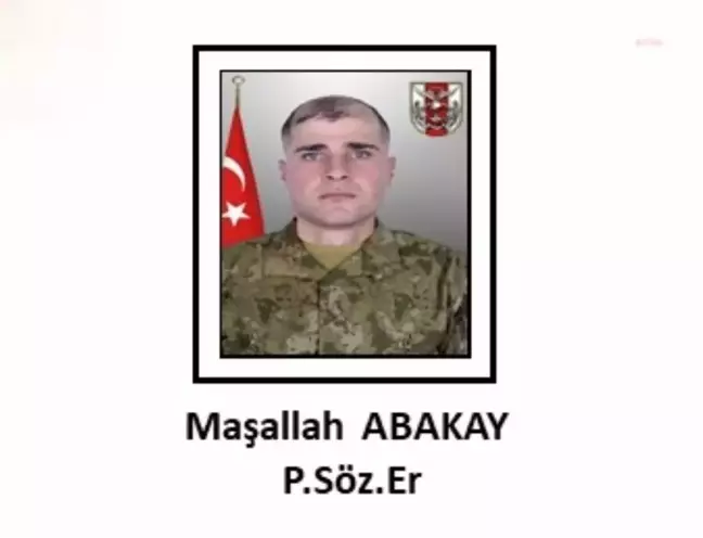 Piyade Sözleşmeli Er Maşallah Abakay Şehit Oldu