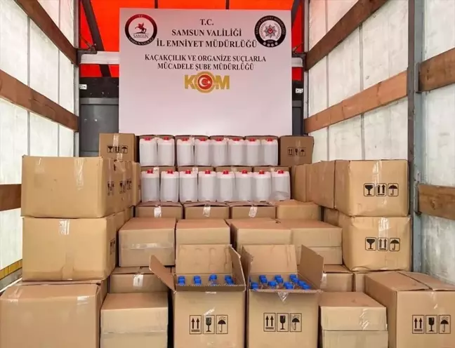 Samsun'da Kaçak Alkol Operasyonu: 2 Ton 40 Litre Etil Alkol Ele Geçirildi