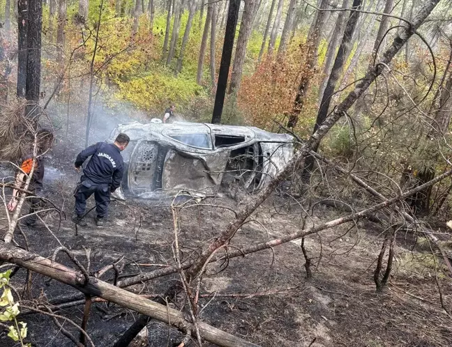 Mudurnu'da Yangın Çıkan Otomobilde İki Kişi Hayatını Kaybetti