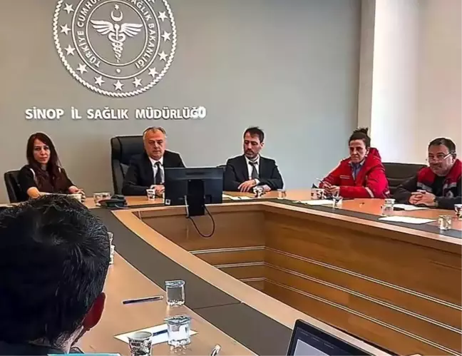 Sinop'ta Afet Sağlık Grubu Operasyon Planı Tatbikatı Toplantısı Düzenlendi