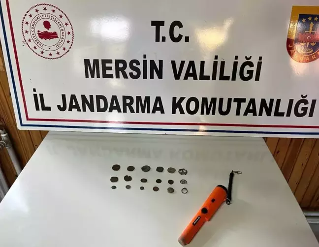 Mersin'de Tarihi Eser Operasyonu: 14 Bizans, 2 Roma Sikkesi ve Yüzük Ele Geçirildi