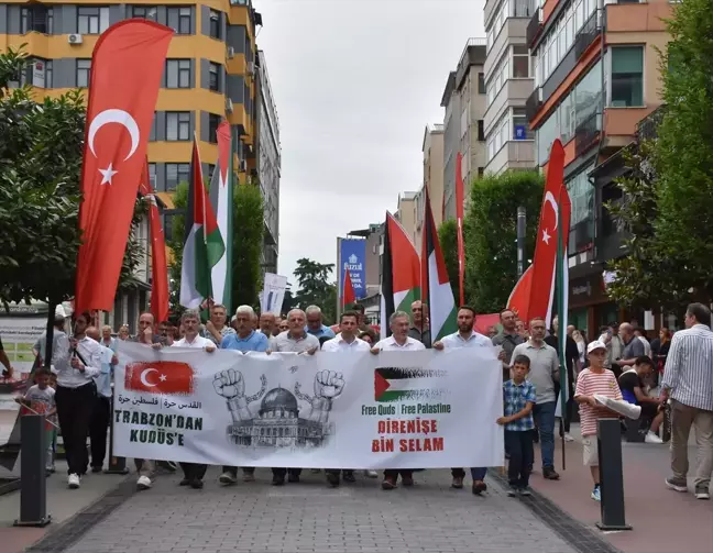 Trabzon'da Filistin'e Destek Yürüyüşü Gerçekleştirildi