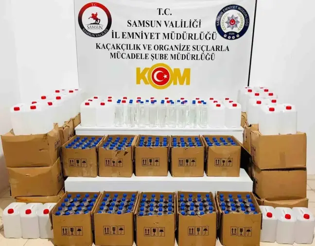 Samsun'da 1 Ton Etil Alkol Ele Geçirildi