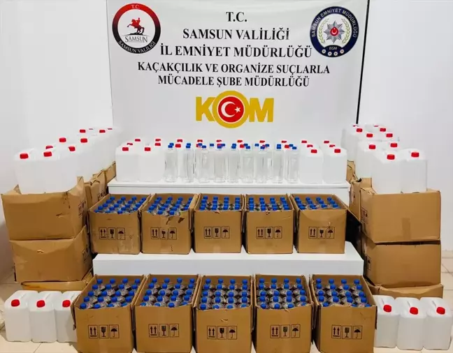 Samsun'da sahte içki operasyonu: 1 ton etil alkol ele geçirildi