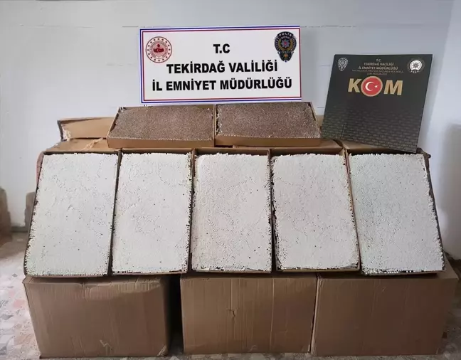 Tekirdağ'da 450 Bin Kaçak Makaron Ele Geçirildi