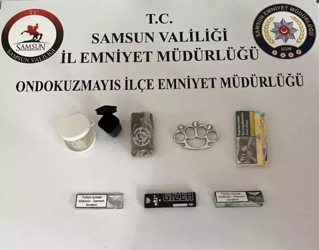 Samsun'da şüpheli üç gencin üst aramasında uyuşturucu ele geçirildi