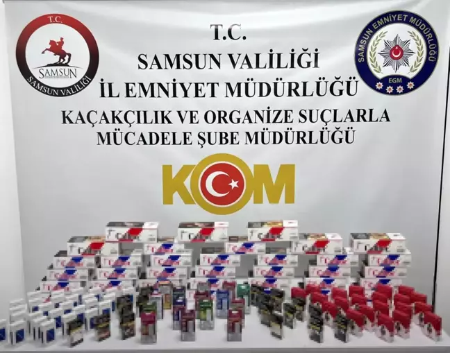 Samsun'da Sahte Makaron ve Kaçak Sigara Operasyonu