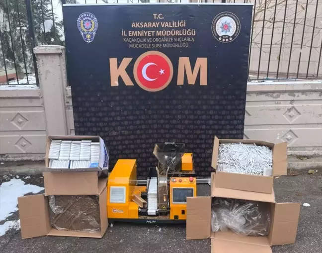 Aksaray'da 15 Bin Gümrük Kaçağı Makaron Ele Geçirildi