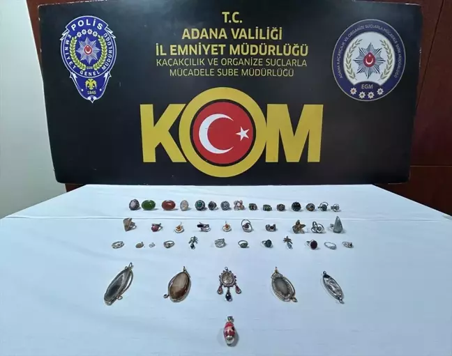 Adana'da Tarihi Eser Kaçakçılığı: 43 Obje Ele Geçirildi