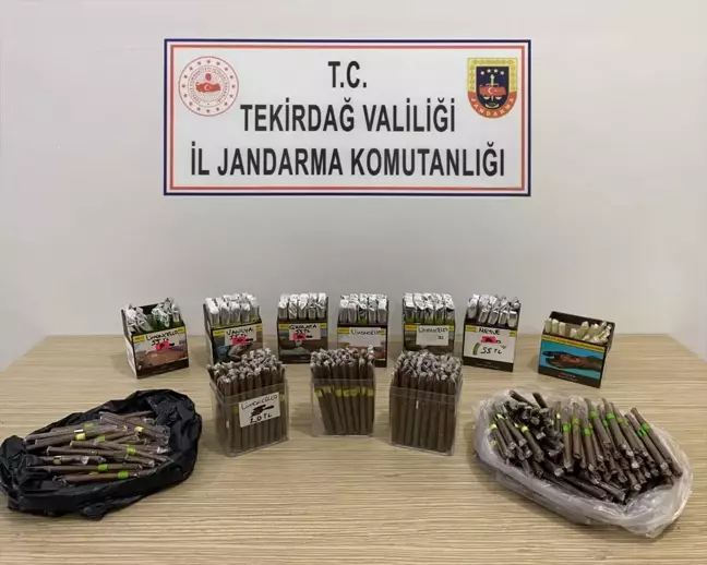 Saray ilçesinde gümrük kaçağı puro ele geçirildi