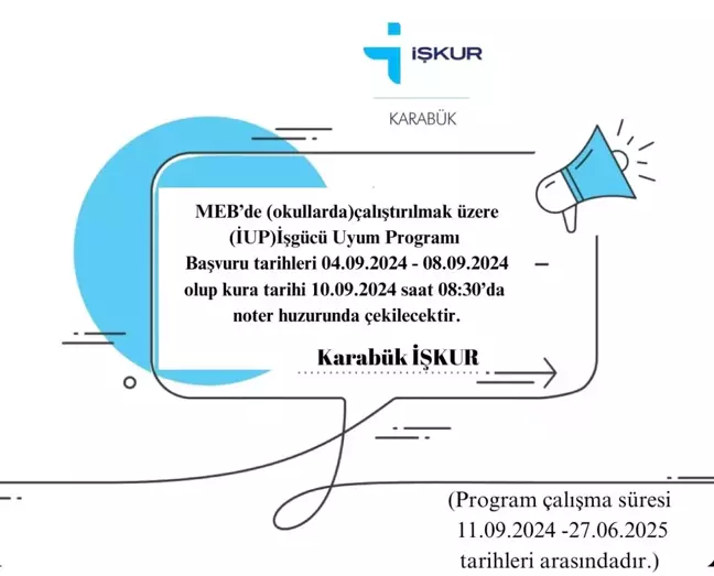 Karabük'te İşgücü Uyum Programı Başvuruları Başladı