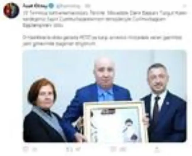 Cumhurbaşkanı Yardımcısı Oktay'dan, 'Turgut Aslan' paylaşımı