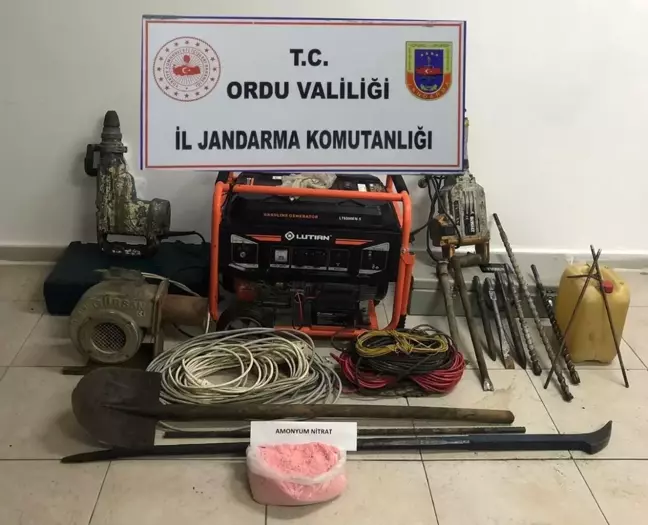 Ordu'da kaçak defineye suçüstü