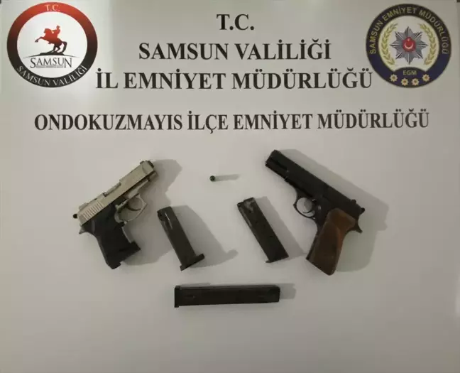 Samsun'da Narko Alan Uygulamasında 2 Tabanca Ele Geçirildi